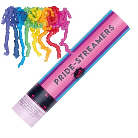 Konfettikanon 25 cm Pride streamers